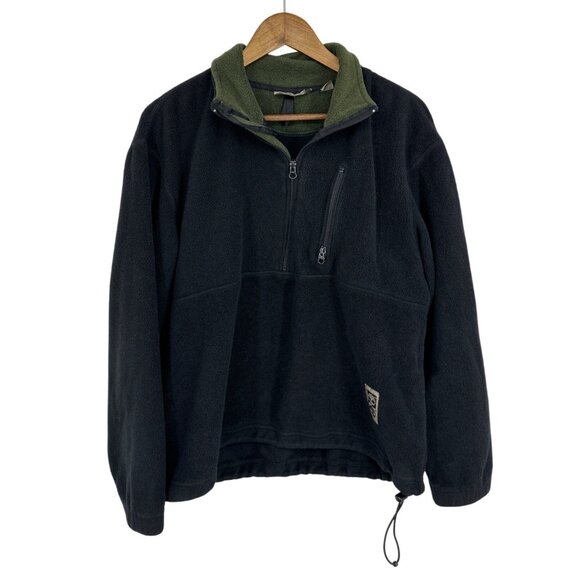 Timberland Mens Black & Green Fleece Pullover Jacket M - Picture 1 of 10